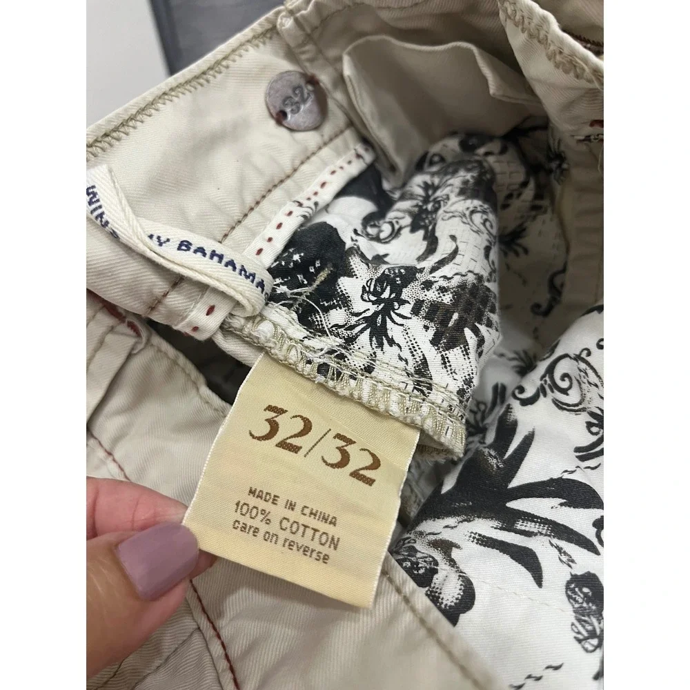 Tommy Bahama Chinos Mens 32x32 Tan Khaki Good 100% Cotton Relaxed Straight Pants